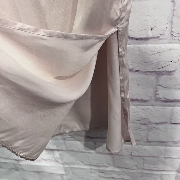 Anthropologie Flutter Sleeve Satin Sheath Dress Size 10 Cocktail Party Dress New - Picture 7 of 16